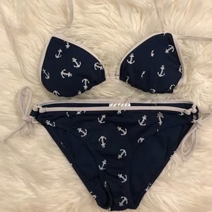 Navy blue bikini set with ⚓️